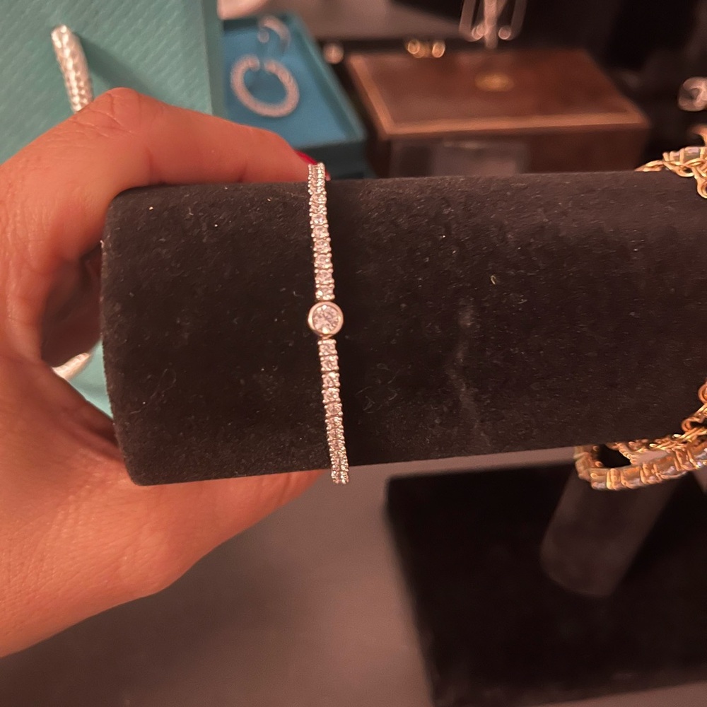 Sami & Jo Silver Bracelet with Crystal Detail